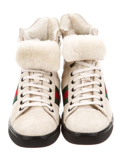 gucci sneaker fur|Gucci fur sneakers women's.